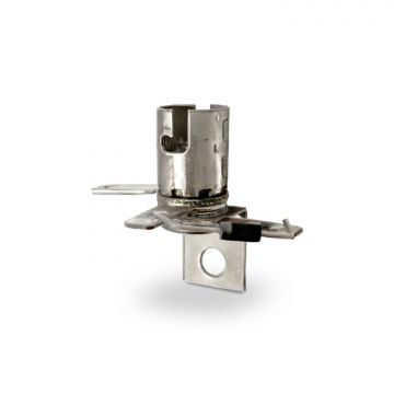 Miniature Bayonet Base 3-Lead Socket With Laydown Mounting Bracket With Diode